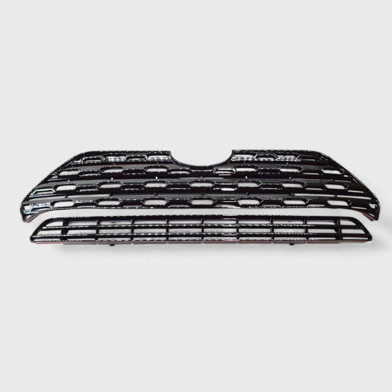 2019-2024 Toyota RAV4 Grille Overlay Gloss Black 2Pcs ABS Plastic