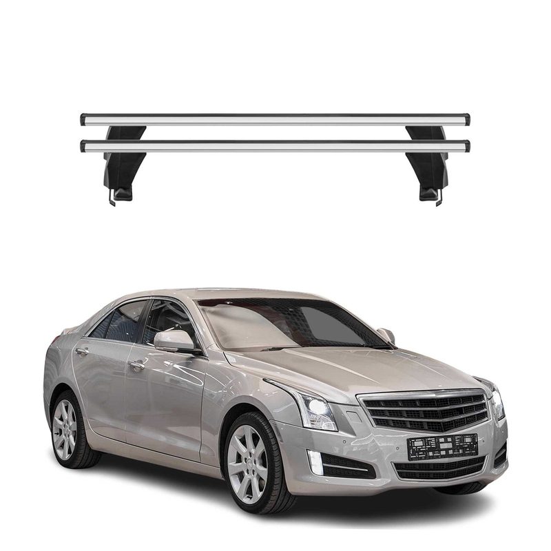 2013-2019 Cadillac ATS Sedan Roof Rack Cross Bars Silver