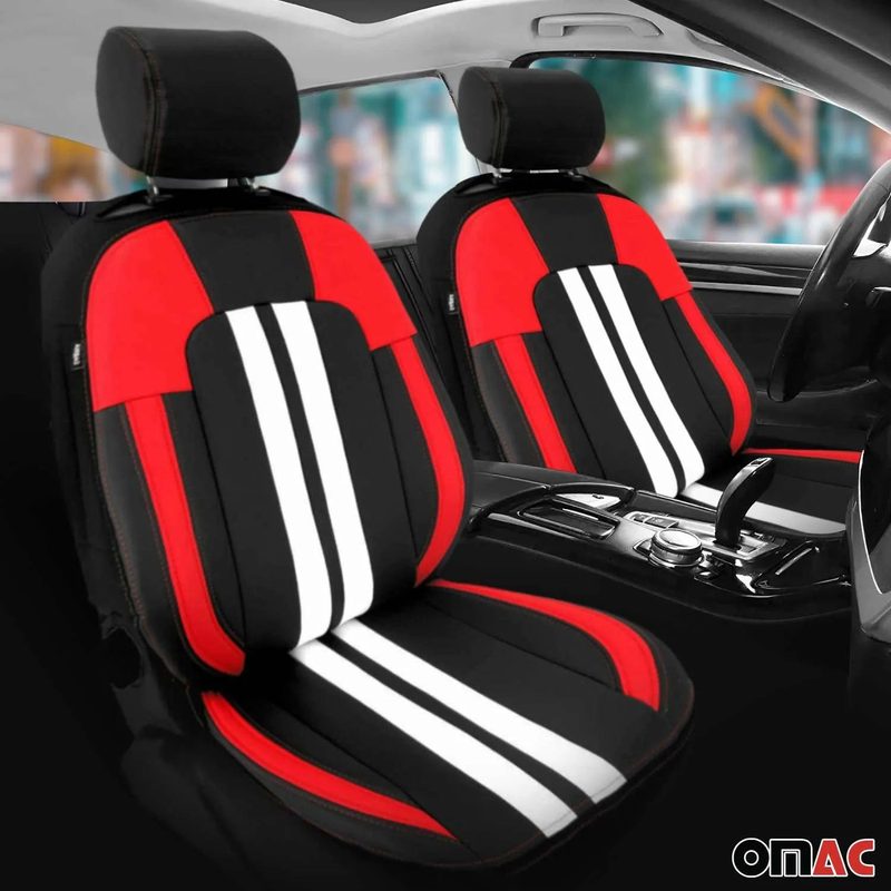 Volkswagen Front Car Seat Covers Protector Black White Breathable Cotton