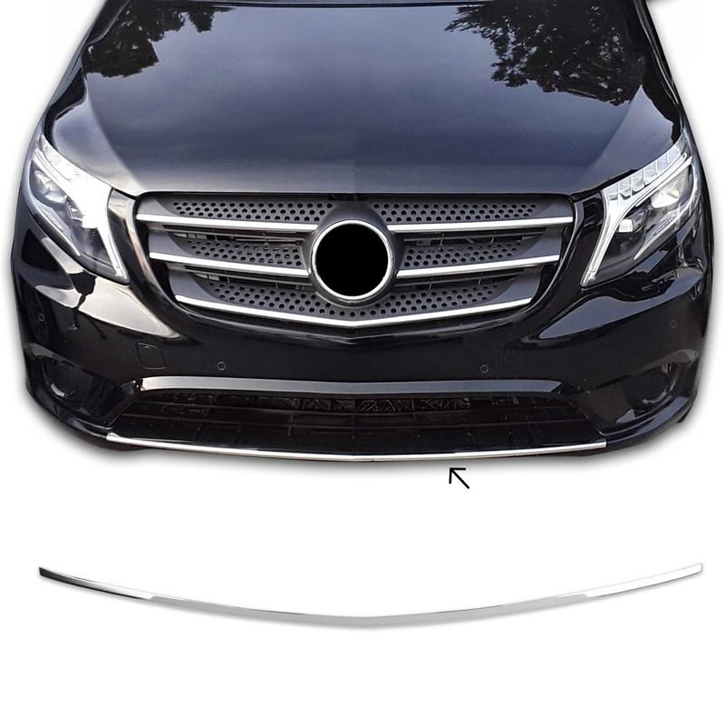 2016-2024 Mercedes Metris Front Bumper Trim Molding Stainless Steel Silver