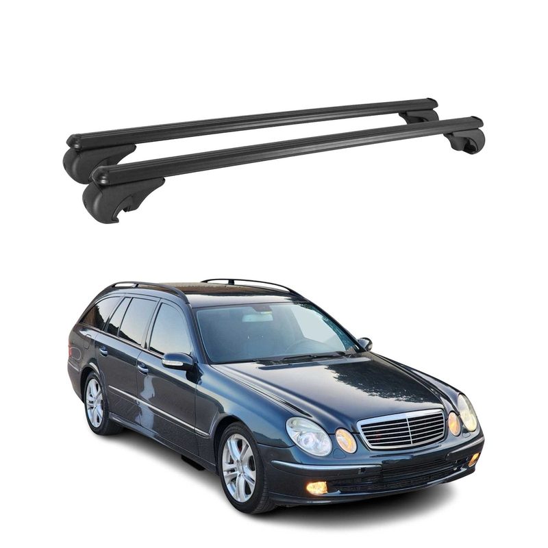 2004-2009 Mercedes E Class S211 Wagon Roof Rack Cross Bars Black