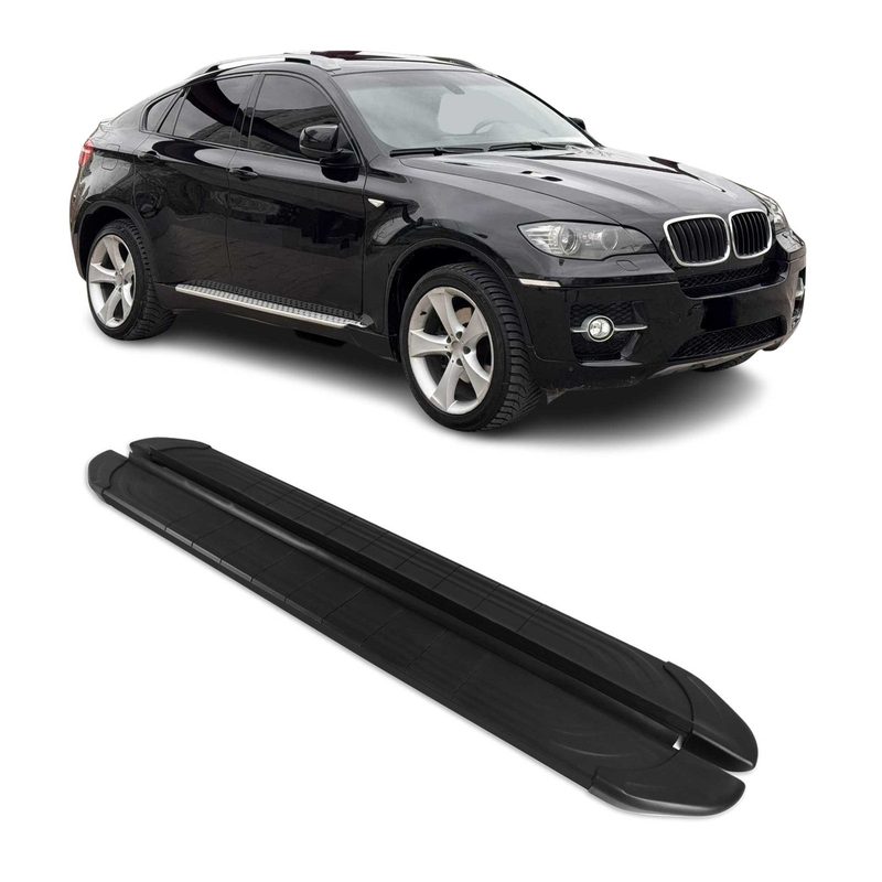 2008-2014 BMW X6 E71 Running Boards Side Steps Black