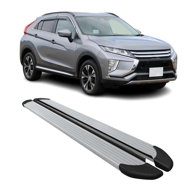 2018-2024 Mitsubishi Eclipse Cross Running Boards Side Steps Silver