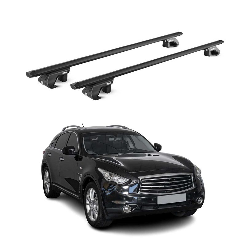 2014-2017 Infiniti QX70 Roof Rack Cross Bars Black