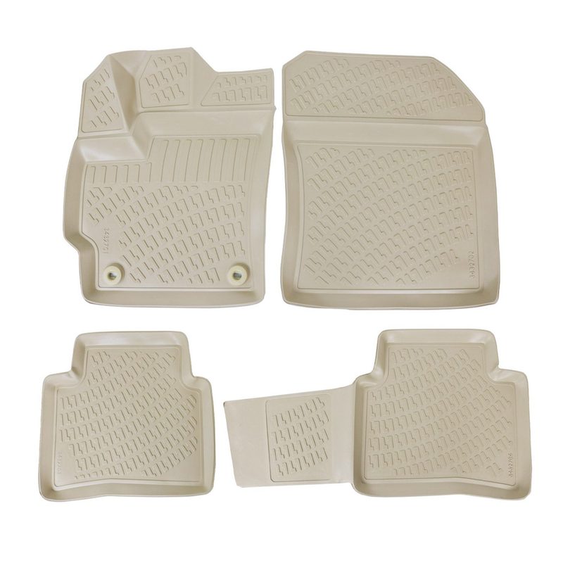 2019-2026 Toyota Corolla Sedan Floor Mats Liners Full Set All Weather Beige