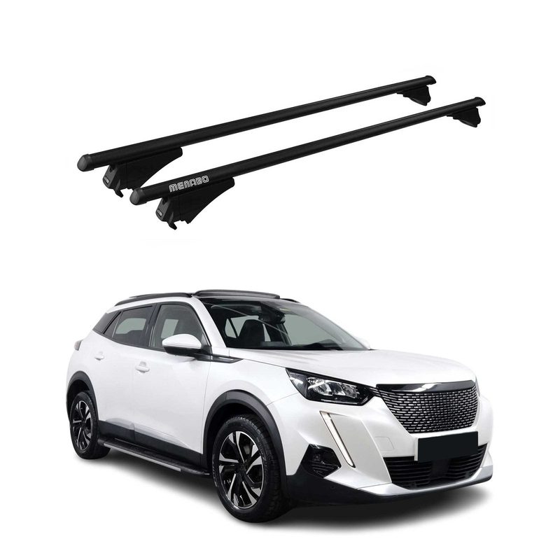 2020-2024 Peugeot 2008 Roof Rack Cross Bars Black