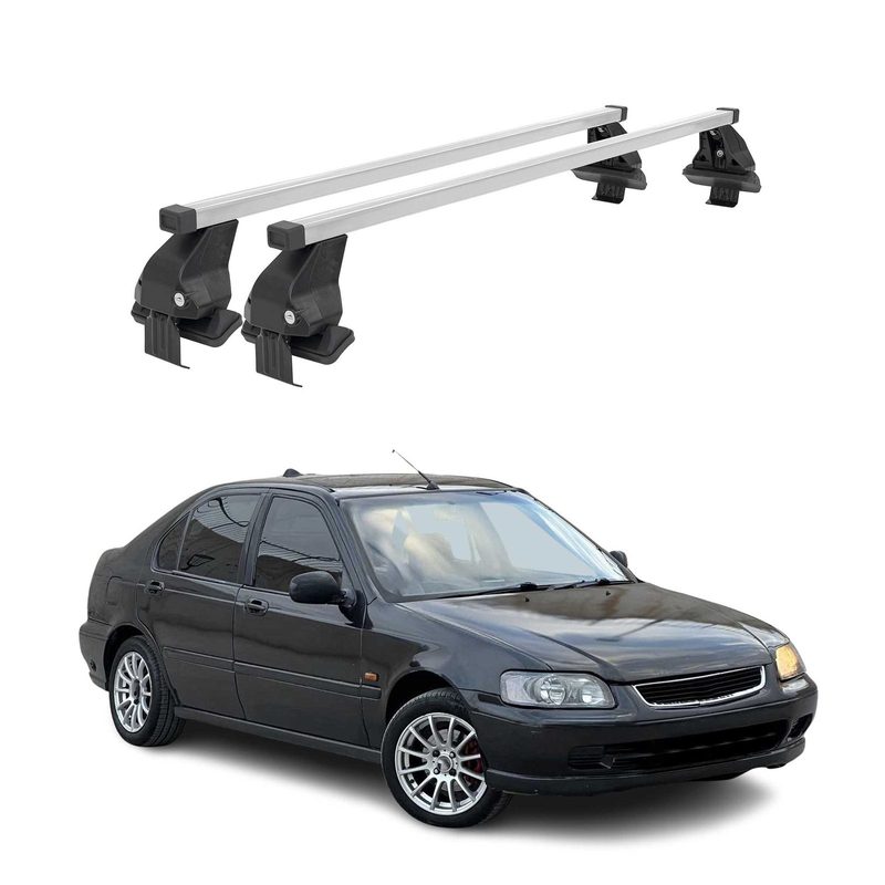 1996-2000 Honda Civic Hatchback Roof Rack Cross Bars Silver