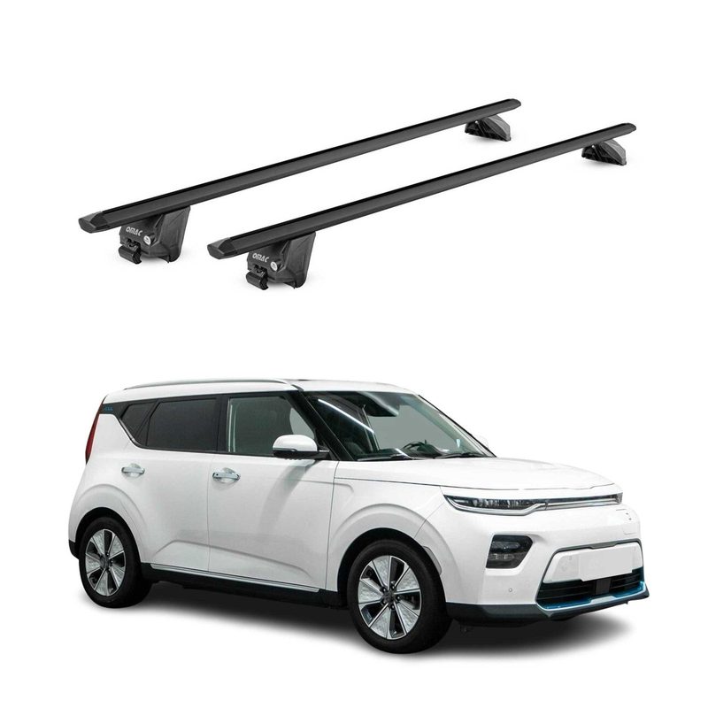 2020-2023 Kia Soul EV Roof Rack Cross Bars Black Luggage Carrier 2 Pcs