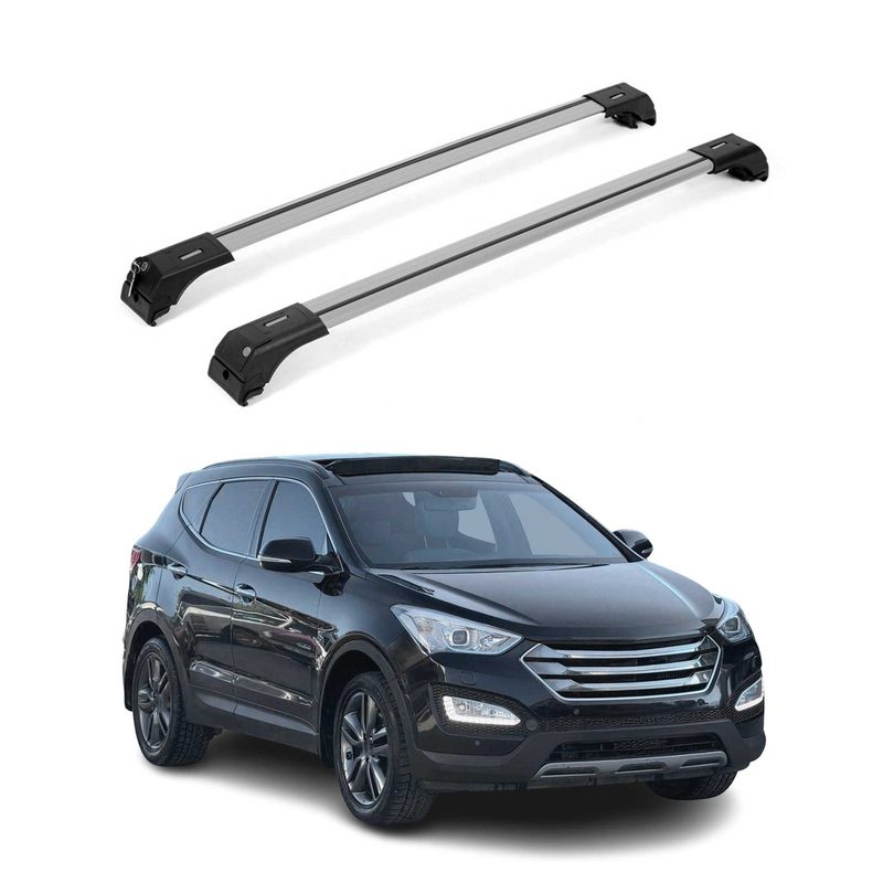 2013-2018 Hyundai Santa Fe Roof Rack Cross Bars Silver