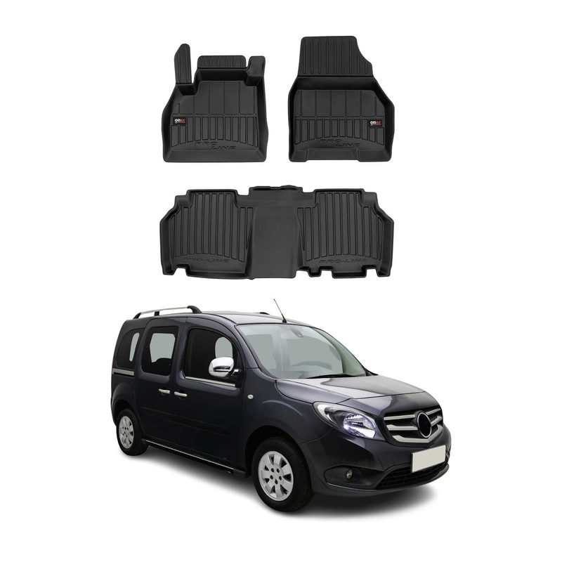 2012-2021 Mercedes Citan Premium Floor Mats Liners Full Set All Weather Heavy Duty Black