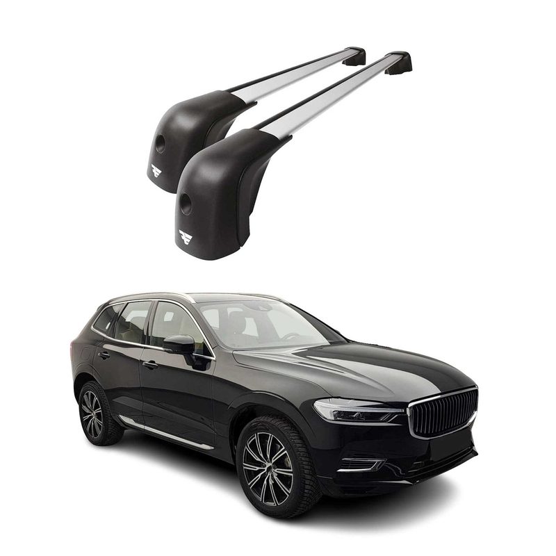 2018-2026 Volvo XC60 Roof Racks Cross Bars Silver