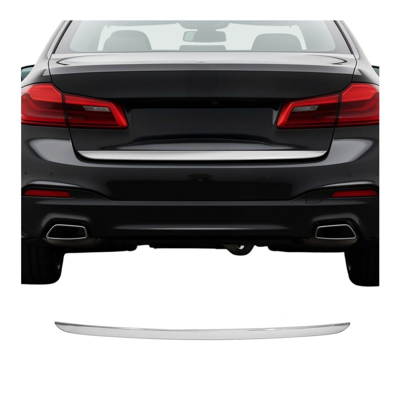 2017-2023 BMW 5 Series G30 Sedan Rear Trunk Lid Molding Trim Stainless Steel