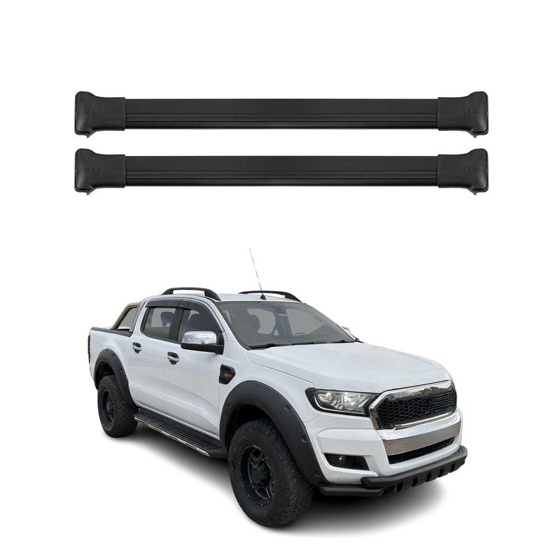 Roof Rack Cross Bars Luggage Carrier for Ford Ranger P375 2019-2022 Black 2Pcs