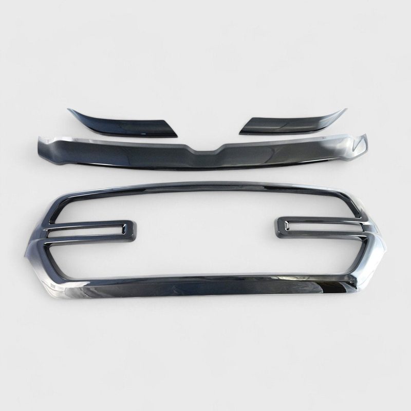 2019-2024 RAM RAM 1500 Grille Overlay Gloss Black 4Pcs ABS Plastic