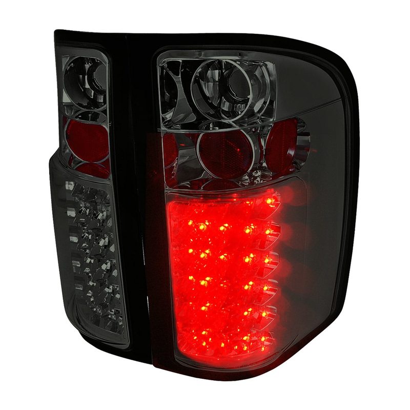 2007-2014 Chevrolet Silverado LED Tail Lights Chrome Housing/Smoke Lens