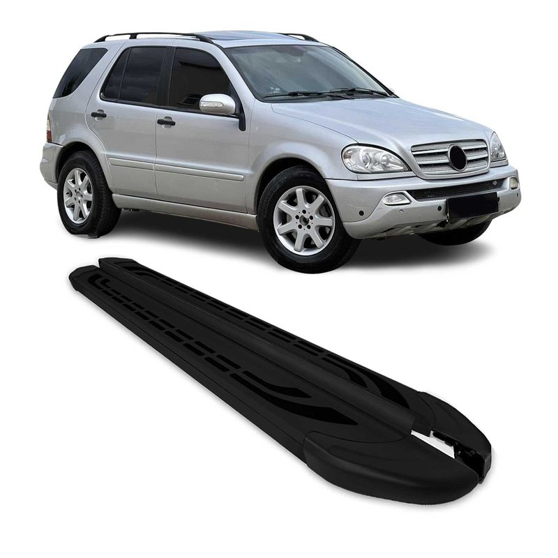 1997-2005 Mercedes M ML Class W163 Running Boards Side Steps Black