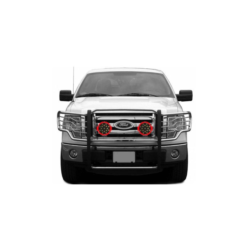 Fits 2009-2014 Ford F150 (BLK-17FP30MSS-PLR)