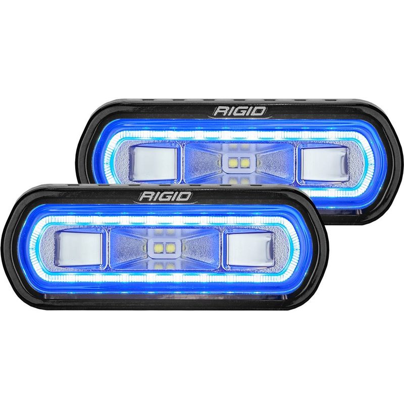 Par de Faros Auxiliares SR-L Series Spreader Con Retroiluminacion Halo Azul