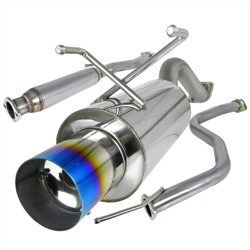 1992-1995 Honda Civic Hatchback T-304 Steel N1 Catback Exhaust Burnt Tip