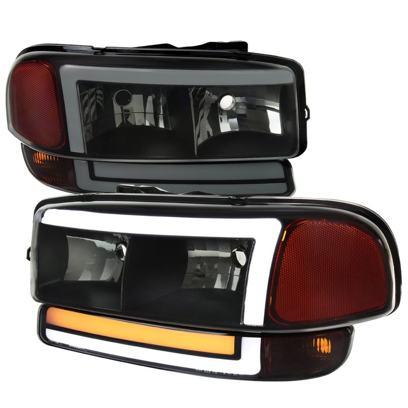 1999-2006 GMC Sierra/Yukon/Yukon XL Headlights&Signal Bumper Lights Smoke