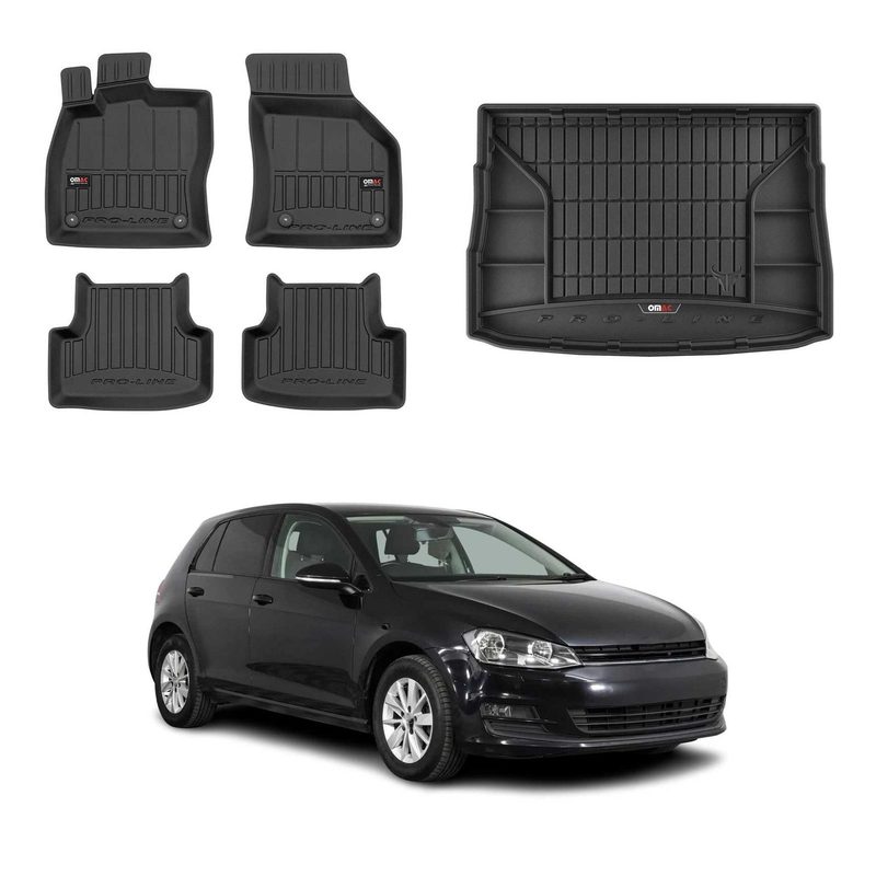 OMAC Floor Mats & Cargo Liners for VW Golf Mk7 2015-2021 Upper Trunk