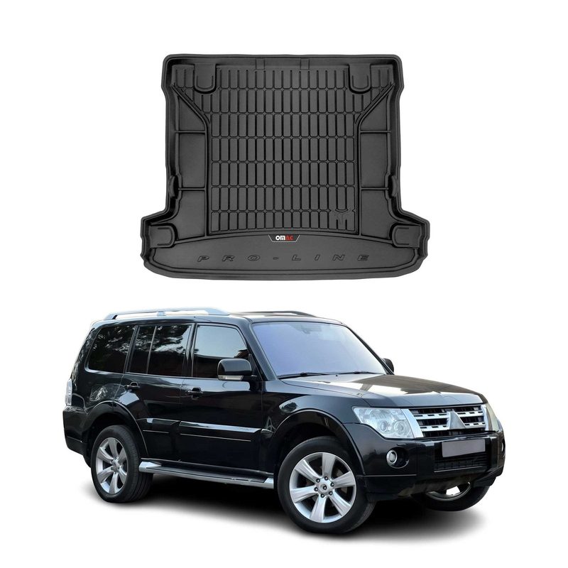 2007-2021 Mitsubishi Pajero Premium Cargo Liner Trunk Mat All Weather Heavy Duty Black