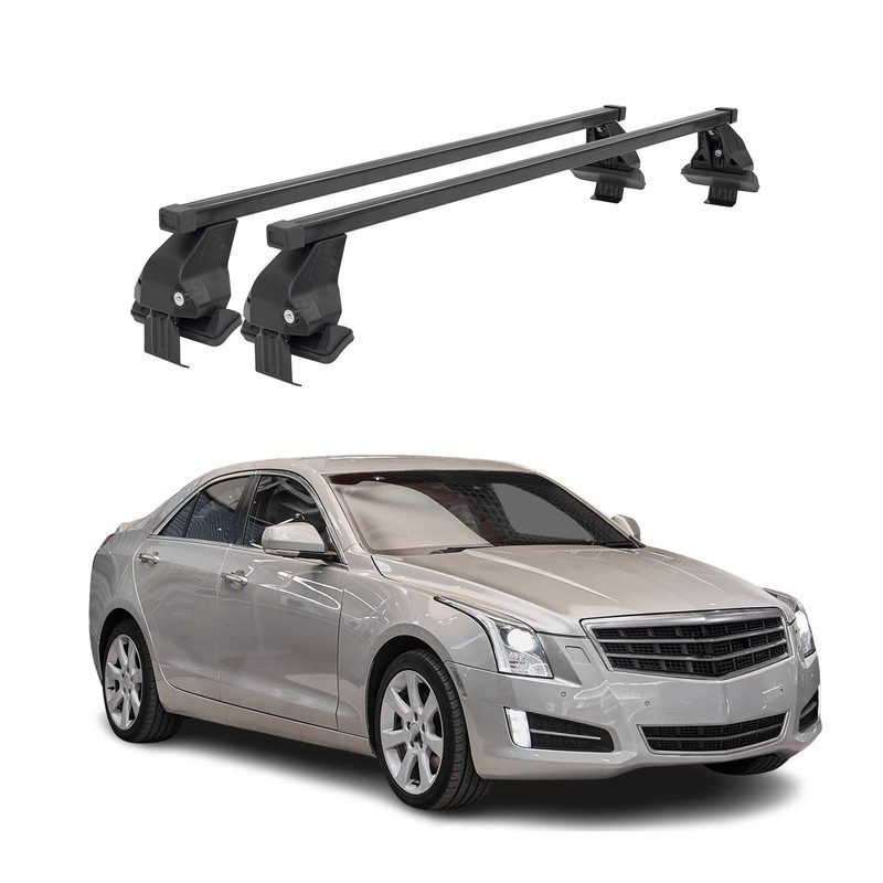 2013-2019 Cadillac ATS Sedan Roof Rack Cross Bars Black