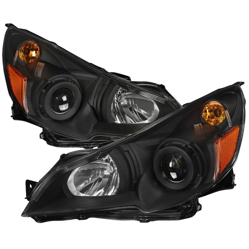 2010-2014 Subaru Legacy/Outback Projector Headlights Matte Black/Clear Lens
