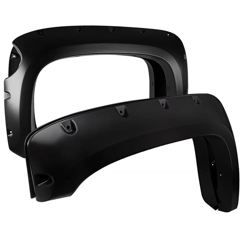 2007-2013 Chevy Silverado 1500 69.3" Fleetside Black Smooth Fender Flares