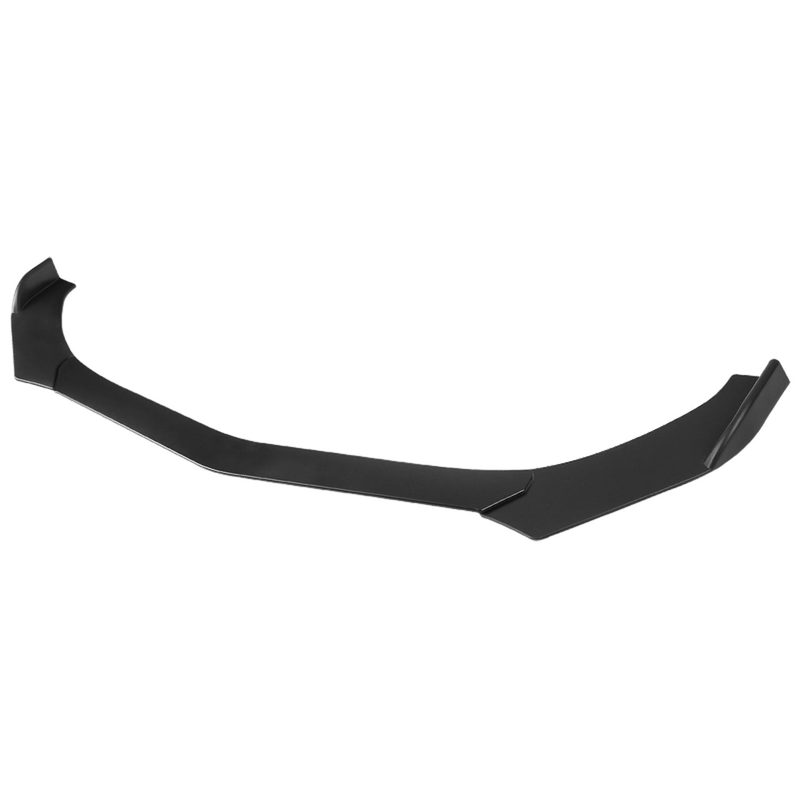 Universal Matte Black Polypropylene 3Pcs Bumper Lip Body Kit Splitter Spoiler