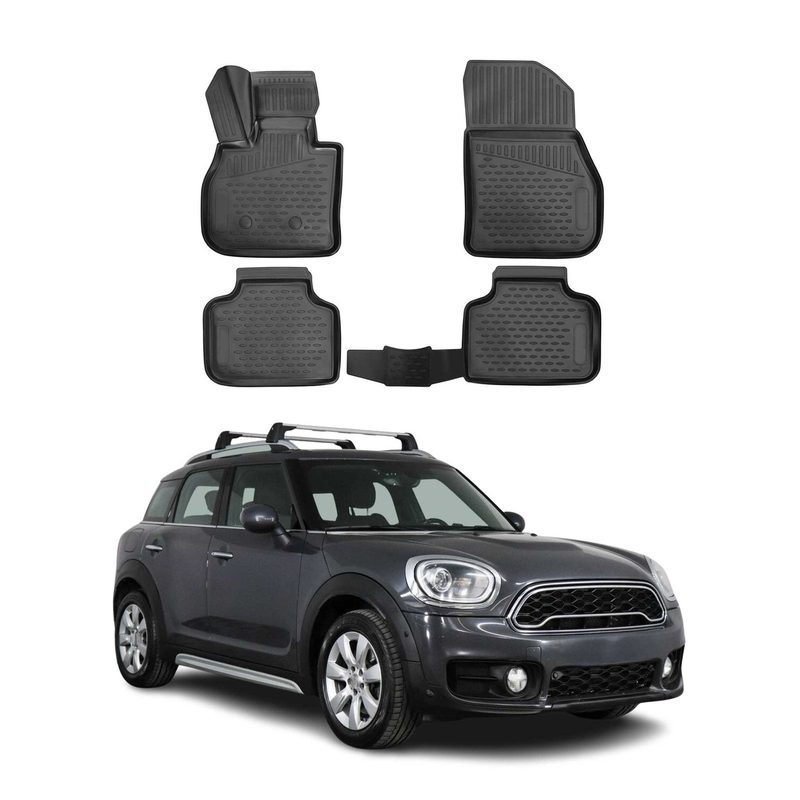 2017-2019 Mini Cooper Countryman F60 Floor Mats Liners Full Set All Weather Black