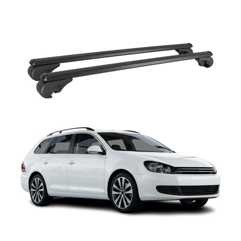 2011-2014 VW Jetta SportWagen Roof Rack Cross Bars Black