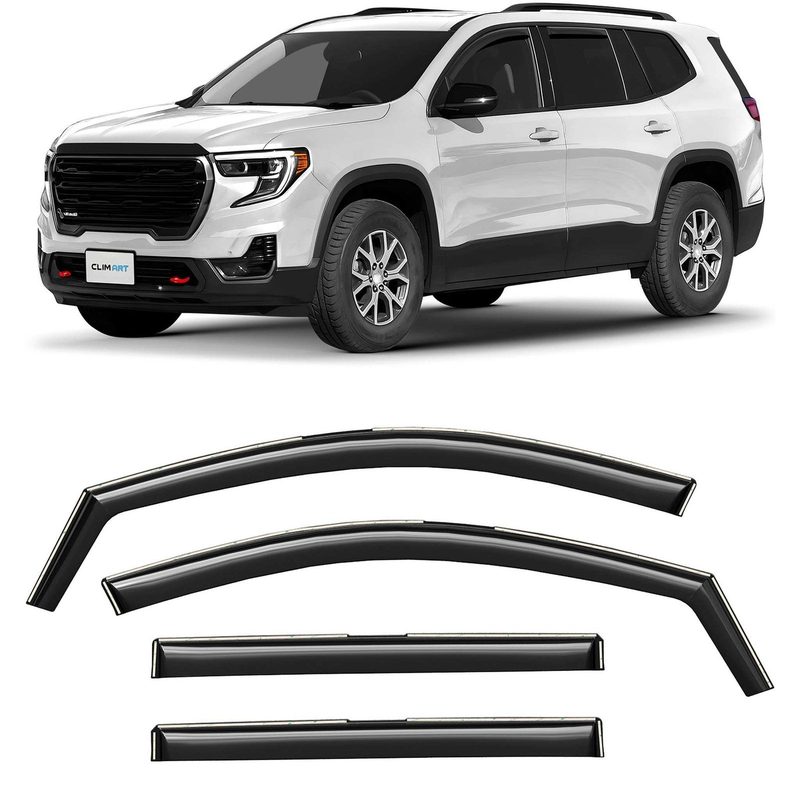 Clim Art Wind Deflectors for GMC Acadia 2024-2026 In-channel Dark Smoke 4Pcs