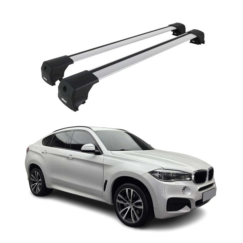 2015-2019 BMW X6 F16 Roof Rack Cross Bars Silver