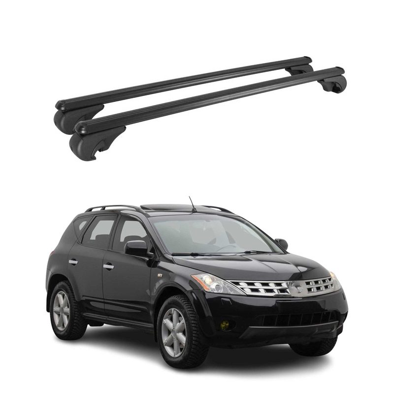Roof Rack Cross Bars Luggage Carrier for Nissan Murano 2003-2007 TÜV Black 2 Pcs