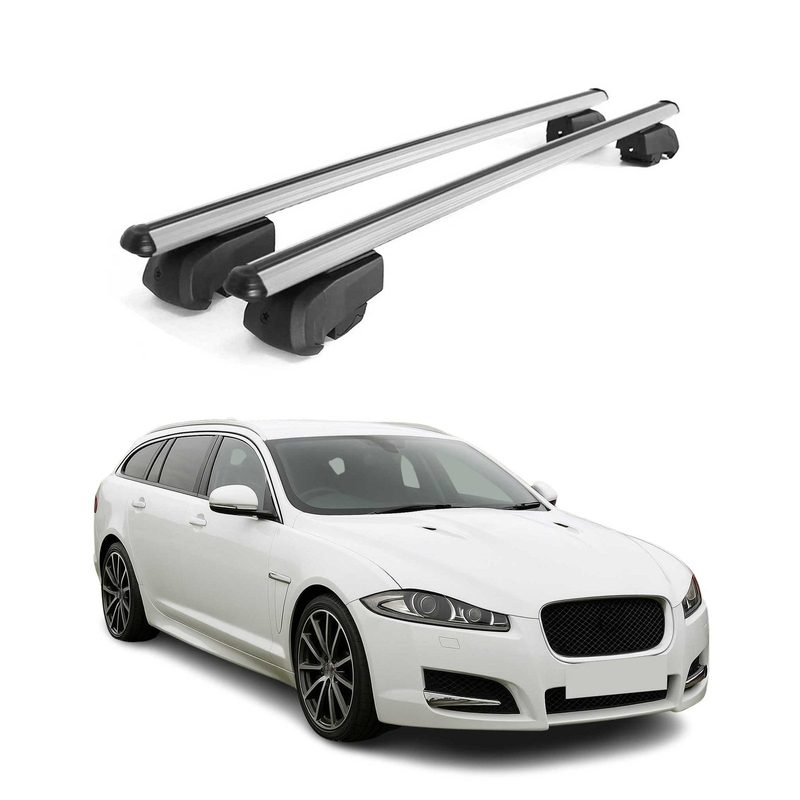 2018-2024 Jaguar XF Sportbrake Roof Rack Cross Bars Silver