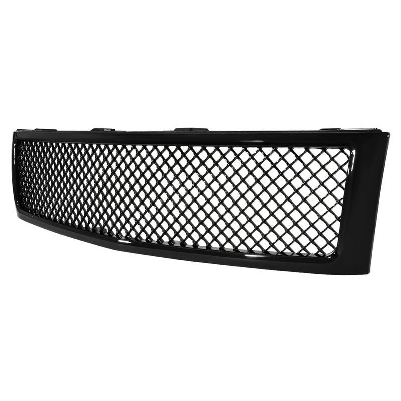 2007-2013 Chevrolet Silverado 1500 Glossy Black ABS Honeycomb Mesh Grille