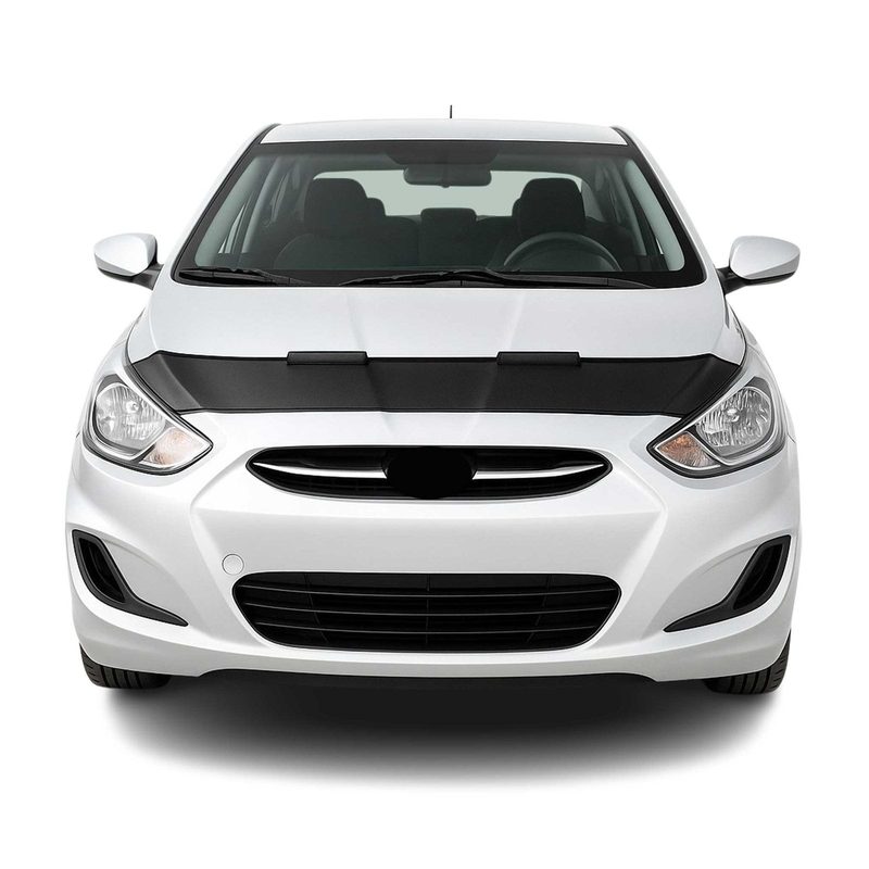 2011-2018 Hyundai Accent Blue Car Bonnet Mask Hood Bra Black 1 Pc