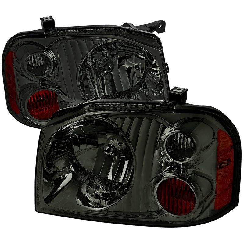 2001-2004 Nissan Frontier XE Factory Style Headlight Chrome/Smoke Lens