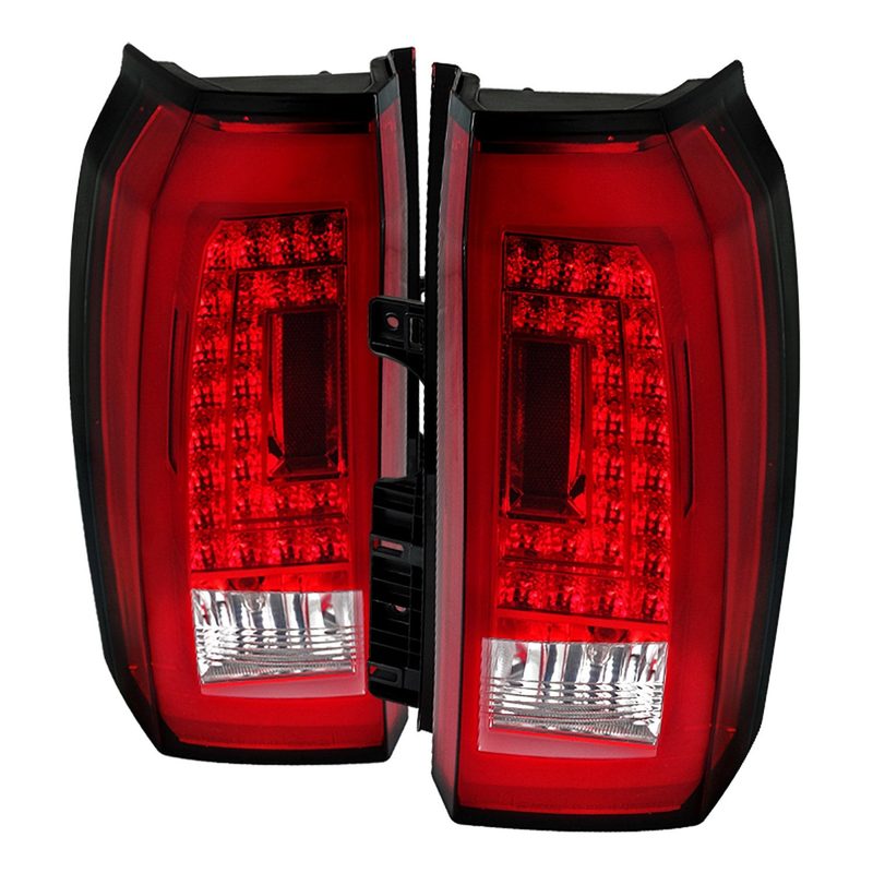 2015-2020 GMC Yukon/Yukon XL Denali SLE/SLT LED Tail Lights Chrome/Red Clear