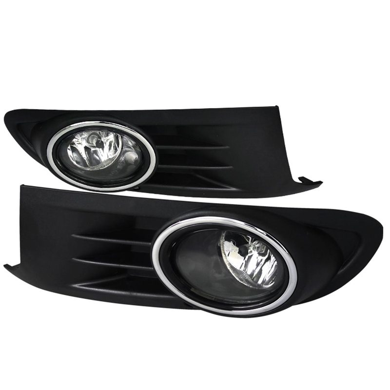 2010-2014 VW Jetta/Golf Mk6 TDI/TSI 12V/55W 9006 Fog Lights Kit Chrome/Clear