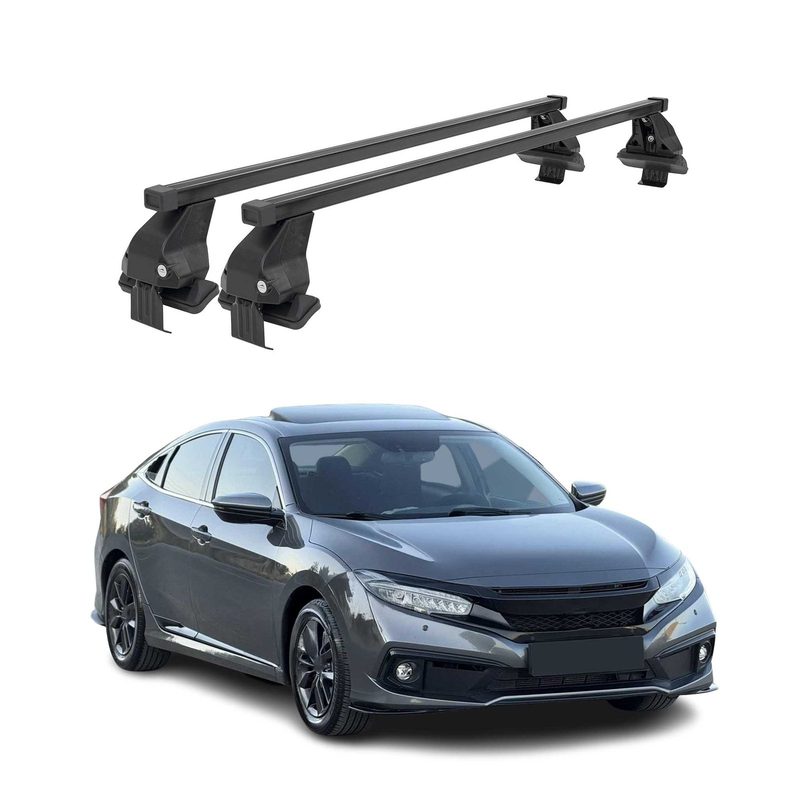 2016-2021 Honda Civic Sedan Roof Rack Cross Bars Black