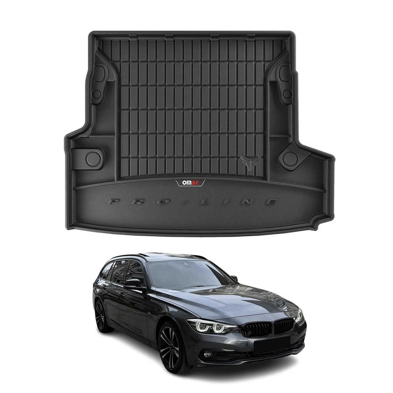 2012-2019 BMW 3 Series F31 Wagon Premium Cargo Liner Trunk Mat All Weather Heavy Duty Black