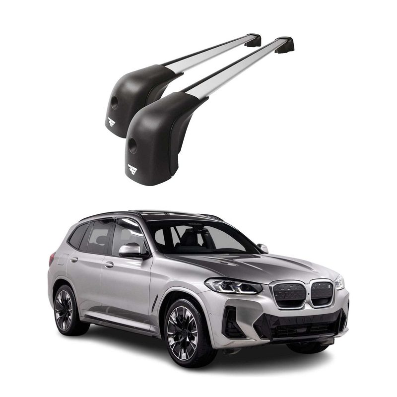 2021-2026 BMW iX3 G08 Roof Racks Cross Bars Silver