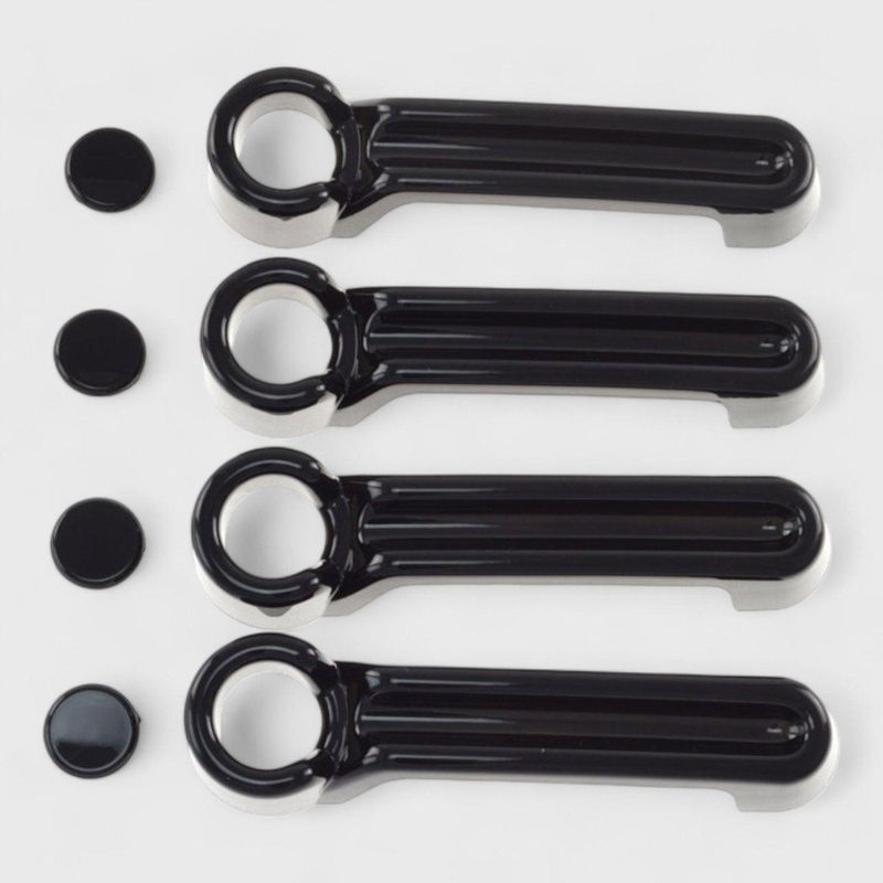 2007-2018 Jeep Wrangler Door Handle Cover Gloss Black 8Pcs ABS Plastic
