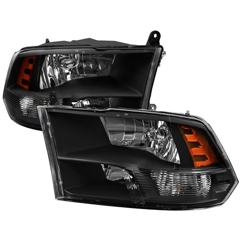 2009-2018 Dodge RAM 1500 / RAM 2500 3500 Factory Quad Headlights Black