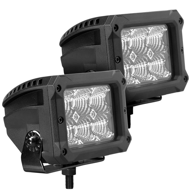Par de Faros Rectangulares de 6 leds GR Bright Series Flood