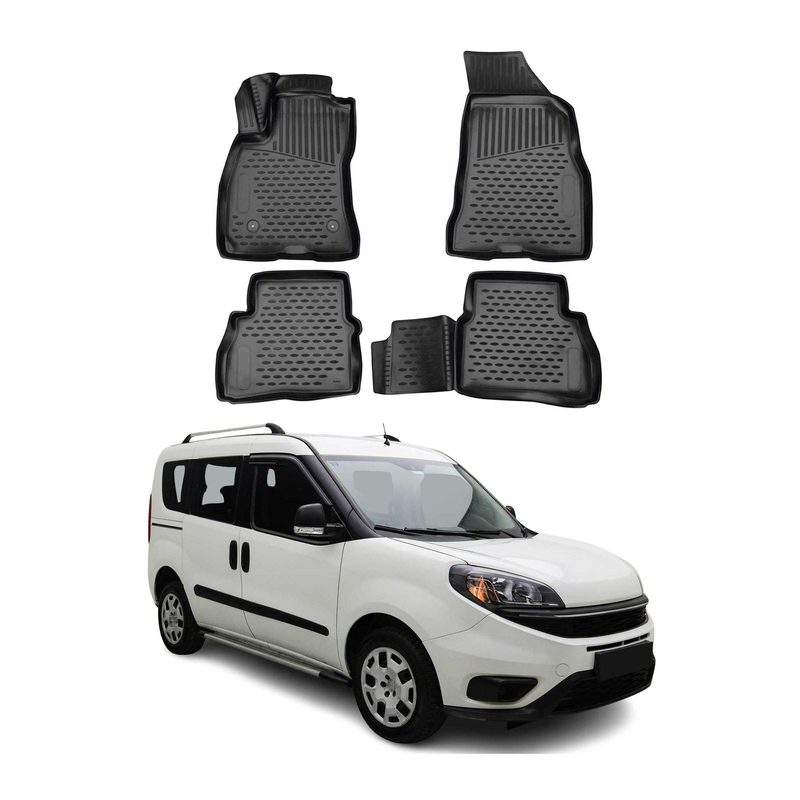 2015-2022 RAM ProMaster City Floor Mats Liners Full Set All Weather Black