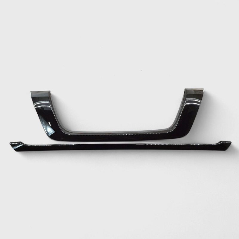 2017-2021 Nissan Pathfinder Grille Overlay Gloss Black 2Pcs ABS Plastic