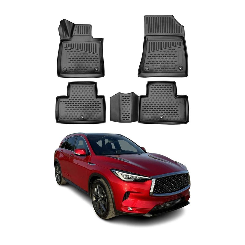 2019-2025 Infiniti QX50 Floor Mats Liners Full Set All Weather Black
